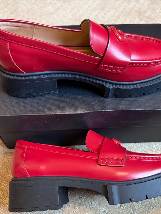 Coach Shoes - Coach Leah Loafer “Red” Size 7.5